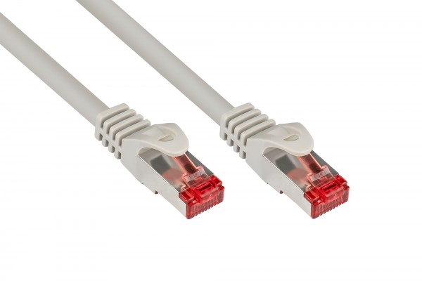 RNS® Patchkabel mit Rastnasenschutz, Cat. 6, S/FTP, PiMF, PVC, 250MHz, grau, 5m, Good Connections®