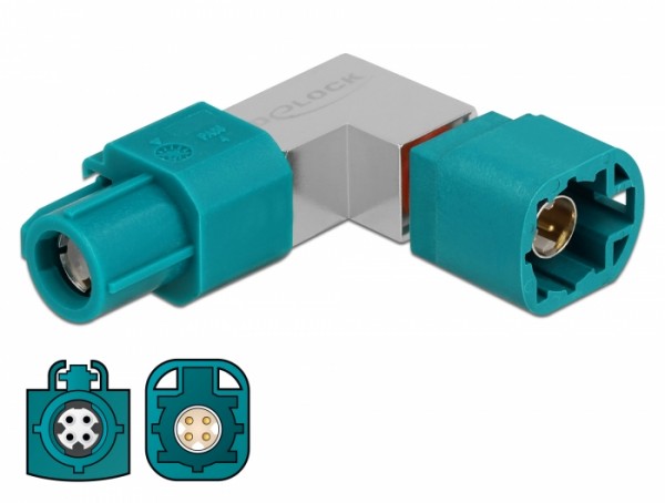 Adapter HSD Z Buchse zu HSD Z Stecker gewinkelt, Delock® [90526]