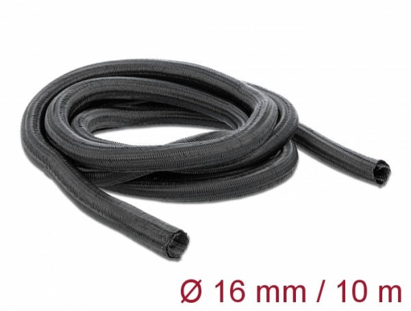 Geflechtschlauch selbstschließend 10 m x 16 mm schwarz, Delock® [19033]