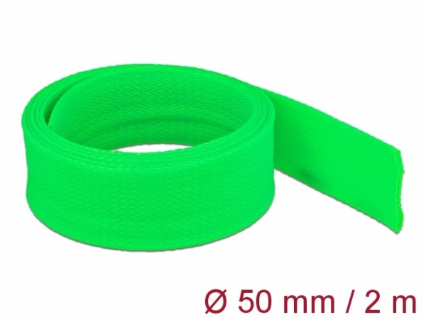 Geflechtschlauch dehnbar 2 m x 50 mm grün, Delock® [20759]