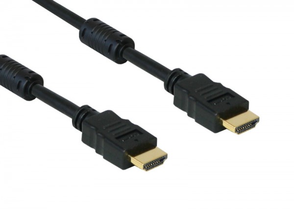 High-Speed-HDMI®-Kabel mit Ethernet, vergoldete Stecker mit Ferritkernen, 3m, Good Connections®