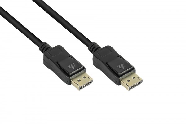 Anschlusskabel DisplayPort 1.2, 4K / UHD @60Hz, vergoldete Kontakte, OFC, schwarz, 3m, Good Connections®