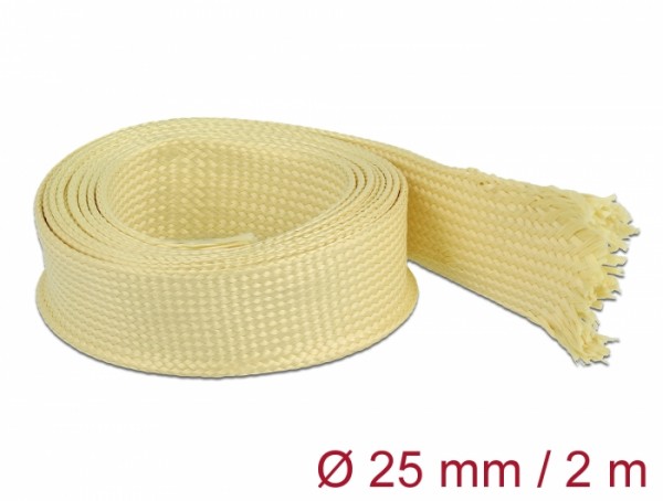 Geflechtschlauch aus Aramid Fasern 2 m x 25 mm, Delock® [20801]