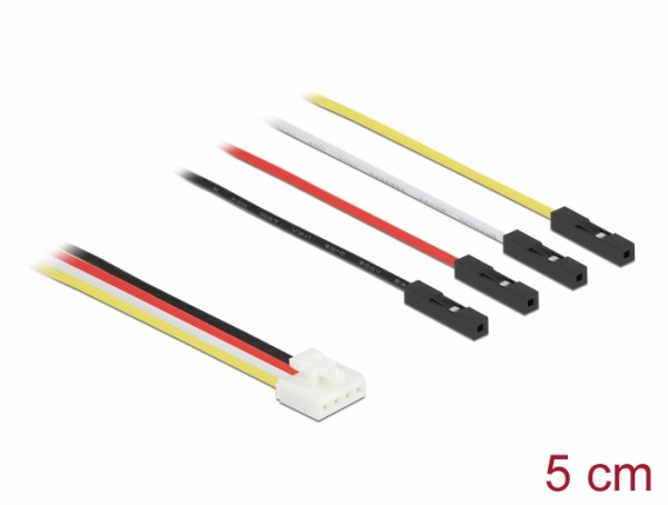 Conversion IOT Grove Kabel 4 Pin Stecker zu 4 x Jumper Buchse 5 cm, Delock® [86946]