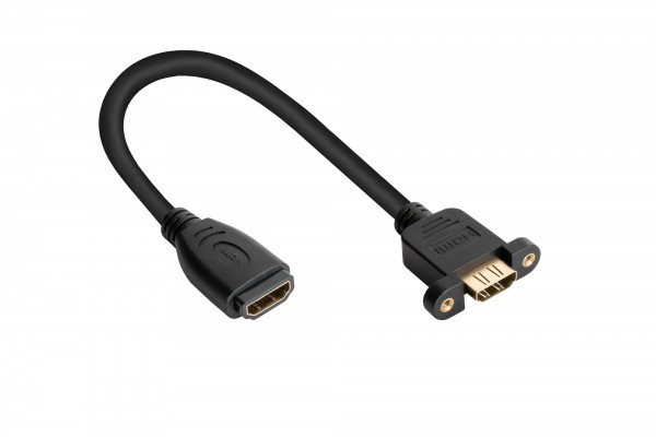 HDMI Einbaukabel HDMI A Buchse an HDMI A Einbaubuchse, 0,3m, Good Connections®