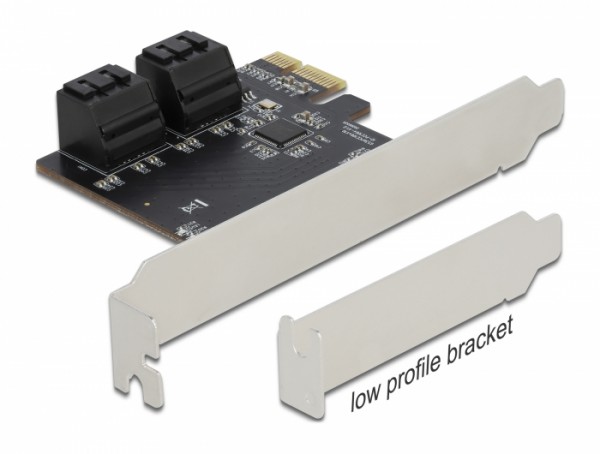 4 Port SATA PCI Express x1 Karte - Low Profile Formfaktor, Delock® [90010]