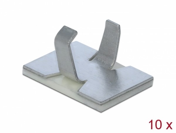 Kabelklemme selbstklebend Aluminium 10 Stück, Delock® [60183]