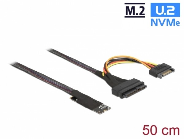 M.2 Key M zu U.2 SFF-8639 NVMe Adapter mit 50 cm Kabel, Delock® [62984]