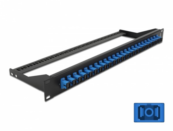 19? LWL Patchpanel 24 Port SC Simplex blau, Delock® [43380]