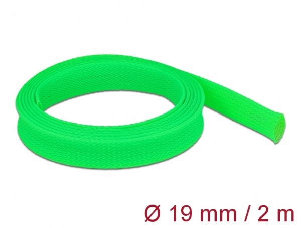 Geflechtschlauch dehnbar 2 m x 19 mm grün, Delock® [20744]