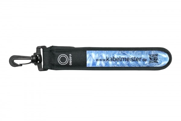 kabelmeister® LED-Leuchtband / Blinklicht mit Befestigungshaken, reflektierend, blau