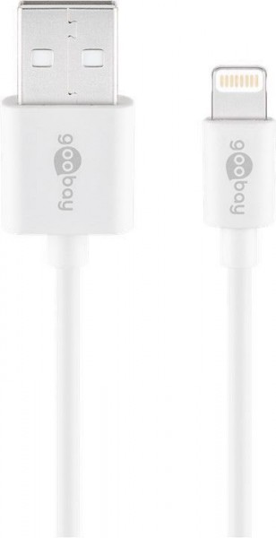 Lightning USB Lade- und Synchronisationskabel, MFI zertifiziert, weiß, 0,5m